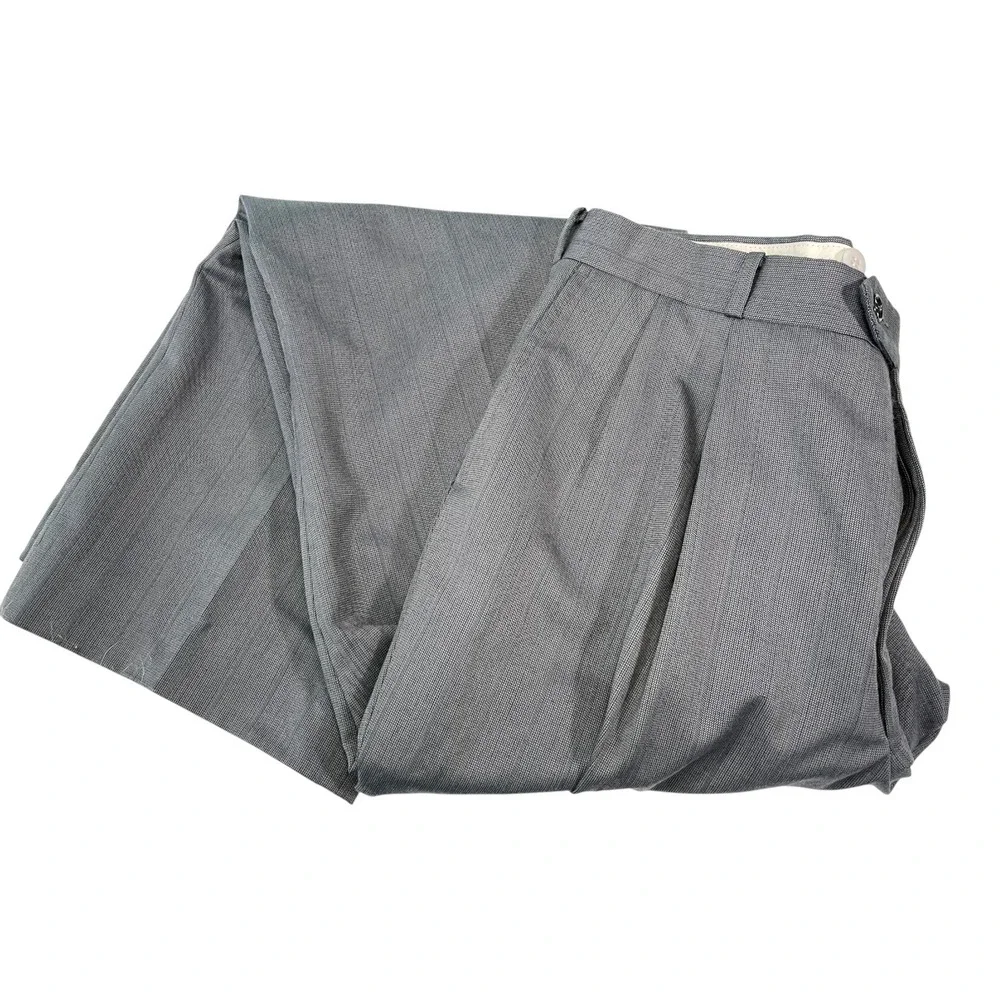 Meeting Street 42R Gray Two Piece Suit Set Pleated Pants Blazer Professional